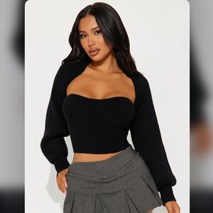 Cropped Sweater Set